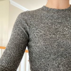 Knitted grey bodycon dress